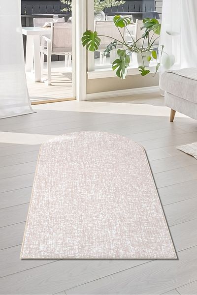 Valery Home Πλένεται αντιολισθητικό χαλί Briella κοπής ρολό Χαλί προσευχής Κρεμ-Λευκό