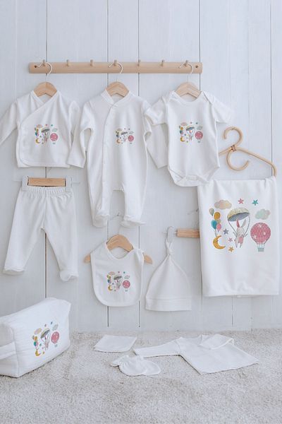 Tuğba Kuğu Organic 11-Piece Hospital Release - for Baby - Parachute Rabbit