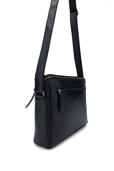 Tamer Tanca Men's Genuine Leather Black Messenger Bag