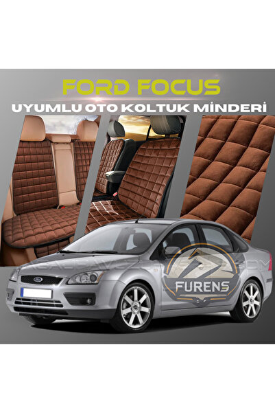 Furens Ford Focus 2 Kahverengi Renk Tay Tüyü Cepli & Terletmez Sırtlı Oto Kol...