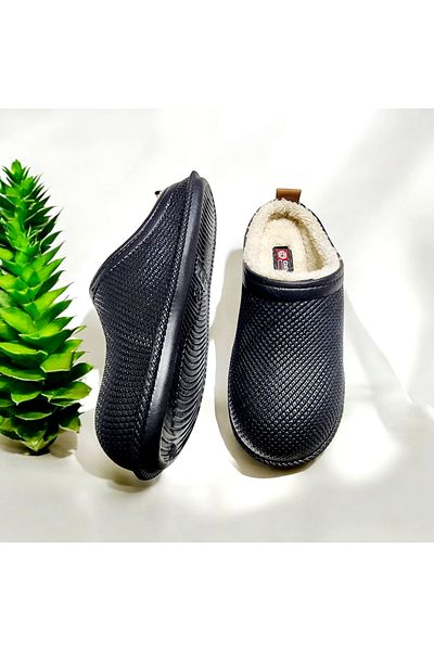 GEZER Silent Waterproof Eva Home Work Street Garden Slippers with Fur Inside