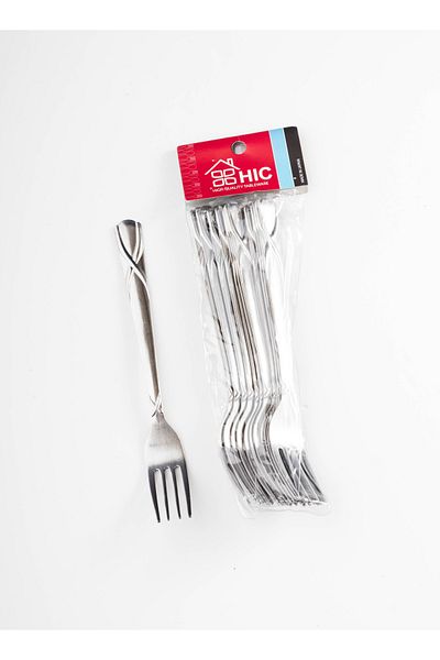 HIC 12-Piece Stainless Steel Dinner Fork Set