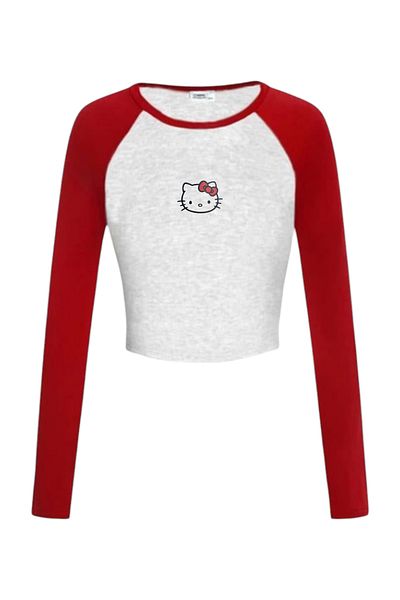 Carpe Tiny Cat Reglan Long Sleeve Full Length Blouse