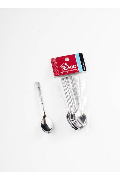 HIC 12-Piece Stainless Steel Teaspoon Set
