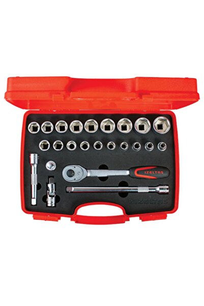 İzeltaş 1/2" Altı Köşe Lokma Anahtar Tak. 24 Prç.