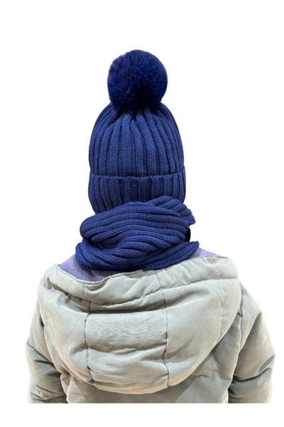 Benittokids 7019 Модель дитячий комплект шарф і шапка - з ведмедиком