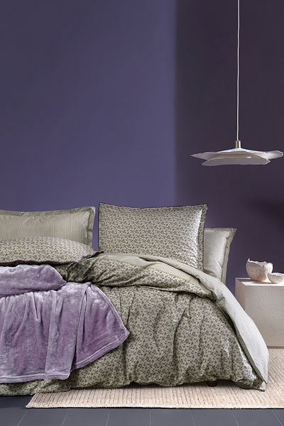 Yataş Abby Single 4 piese cu pătură Wellsoft, husă de pilota din bumbac - violet