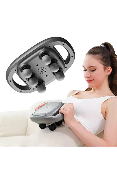 Enshall Şarjlı Geliştirilmiş 6 Başlıklı Fonksiyonlu Masaj Aleti 2000 mAh Masaj Tabancası