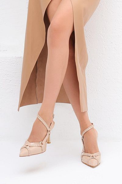 Beyond Skin Patent Leather Evening Dress Shoes - Linky Ring, Buckle and Ankle Strap, Pointed Toe 9cm Byndverhato