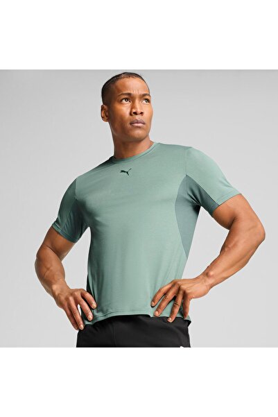 Puma تي شيرت M CLOUDSPUN ناعم وجيد التهوية باللون الأخضر