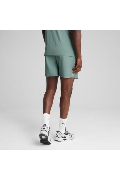 Puma شورت منسوج متوسط الحجم بلون عباد الشمس باللون الأخضر مقاس 5 بوصات - ESS TAPE
