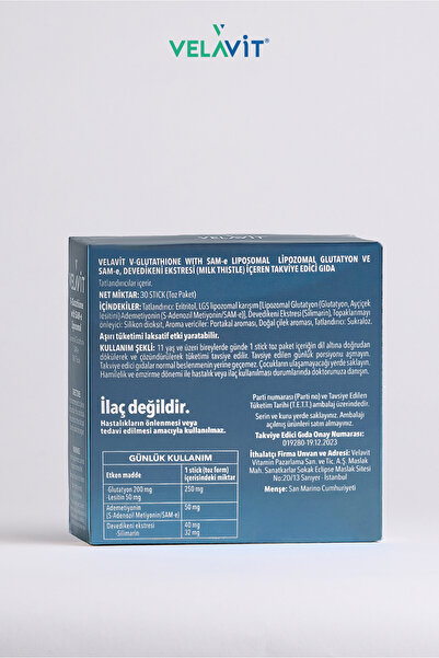 Velavit V-Glutathione with SAM-e Liposomal