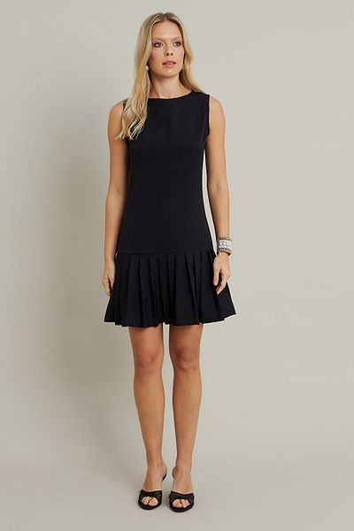 Cool & Sexy Černé skládané mini dámské šaty – Fry2265