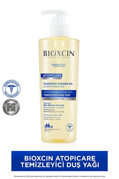 Bioxcin Atopicare 500 ml Cleansing Shower Oil for Atopy Prone Skin - Ceramide Microbiome Tech