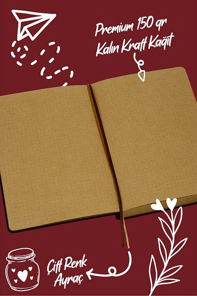 Victoria's Journals دفتر ملاحظات من جلد الغزال Bujo Kraft - ورق مقاس A5، 150 جرام، منقط من جلد الغزال 96