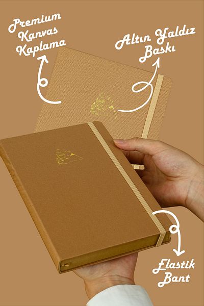 Victoria's Journals Bujo Kraft Linen Notebook 96 Sheets A5 150 Gr. Kraft Striped