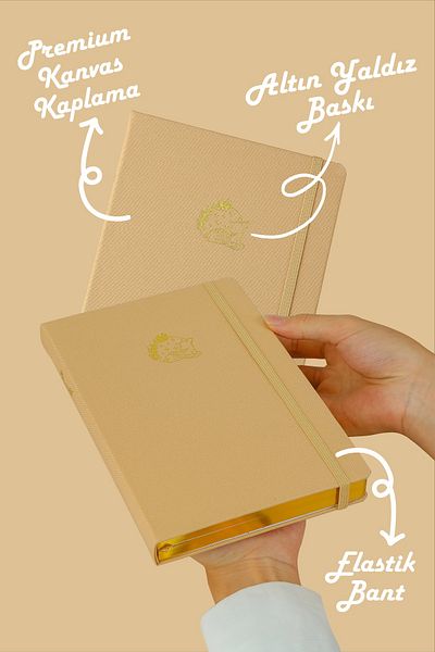 Victoria's Journals 96 Sheets A5 Bujo Linen Notebook - 160 Gr. Dotted