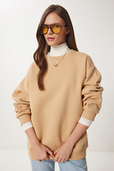 Happiness İstanbul Γυναικείο φούτερ Basic Raised Biscuit OW00001