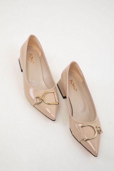 SOHO Skin Patent Leather Women's Classic Heeled Shoes 19548