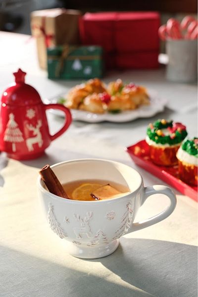 Karaca New Year's Snowy White Teacup - 440 ml