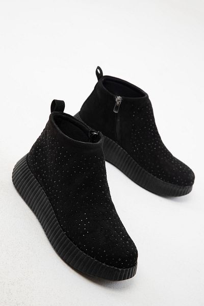 SOHO Damskie czarne zamszowe trampki 20155