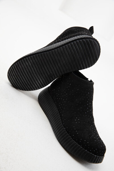 SOHO Damskie czarne zamszowe trampki 20155