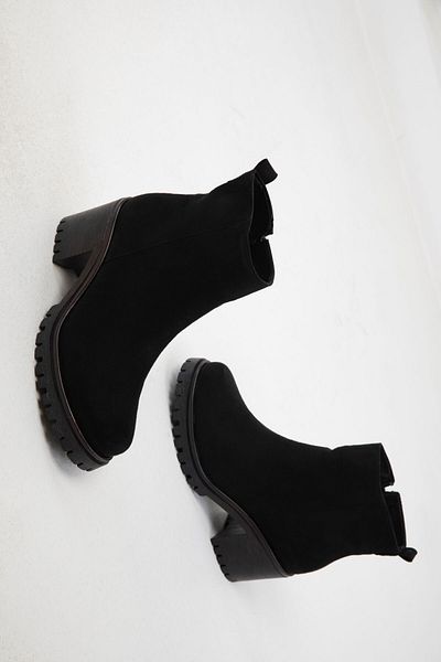 SOHO Μαύρες σουέτ γυναικείες μπότες - 19771 Model Bootie