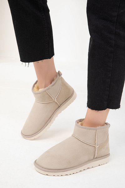 SOHO Γυναικείες Μπότες Beige Suede - 20024 Model Bootie