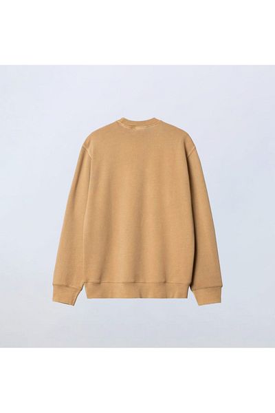 Elvino Μπεζ φούτερ με στάμπα Trapstar Oversize Crew Neck με 3 κλωστές