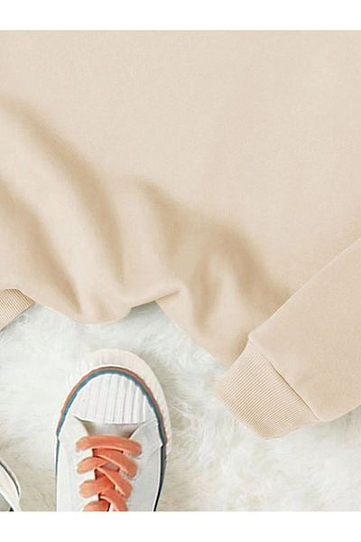 Moda Glo Γυναικείο φούτερ Paris με στάμπα Oversize Crew Neck