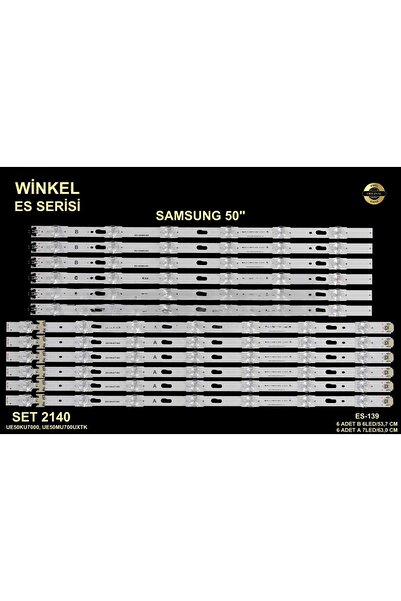 REWEL Smasung Tv LED BAR 50 inç 12li takım 6x63cm 7 mercekli 6x53,7cm 6 mercek 284448-N10
