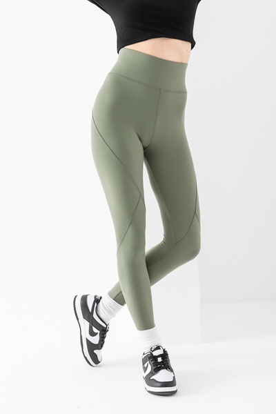 RuyaMood Women's Çağla High Waist Recovery Karyoka Stitching Breathable Soft Textured Extra Stretchy Fitness Leggings
