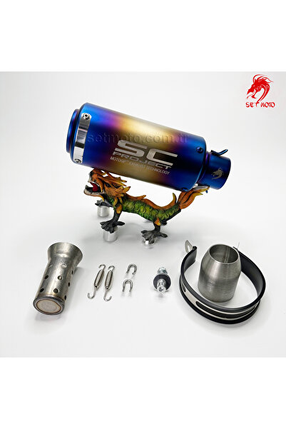 setmoto Sc Racıng - Performans Egzos Eksos - 3 Renklı - Susturuculu