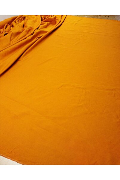 Kumaş Parça Віскозний льон оранжевого кольору (ширина 150 см, довжина 185 см)