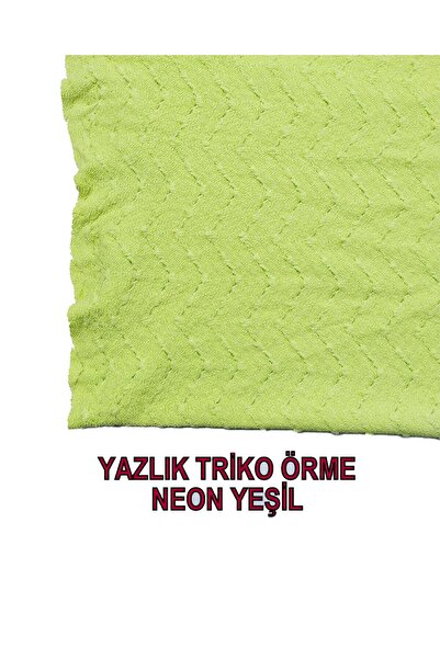 Kumaş Parça Неоновий зелений колір літній плед - 150 см x 170 см