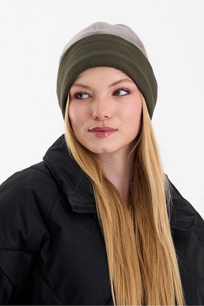 Butikgiz Hünkar Sytle, Double Color Double Layer Foldable Soft Women's Beanie