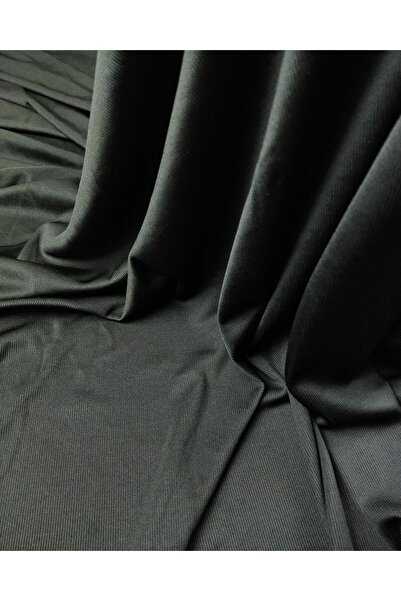 Kumaş Parça Кашкорсе джерсі чорного кольору (ширина 110 см x довжина 240 см)