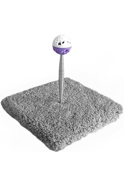 K&A Spring Ball Cupping Cat Activity Toy 16-20 cm Gray