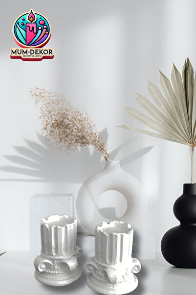 EMG DEKOR 2 'Li Antik Mimari Detaylı Tealıght Mumluk (Mumlar Dahil Değildir )