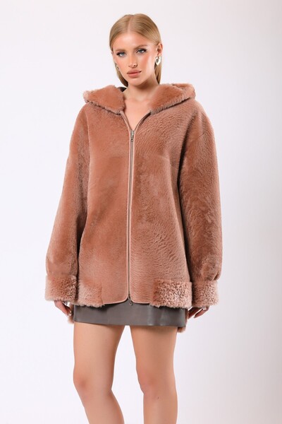 Leather Club Somon Andrea Çift Taraflı Kürk Kaban