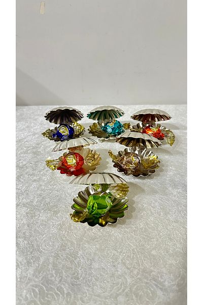 USD HOME Set of 6 Silver Mushroom Coffee Side Delight Dragee