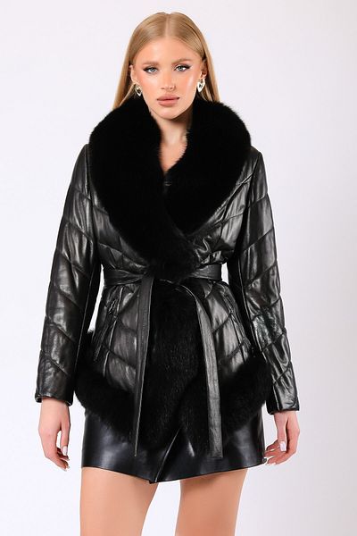 Leather Club Black Victoria Accessory Leather Coat