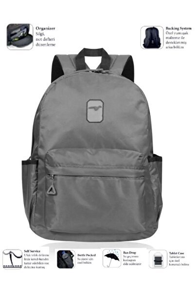 BLACK Waterproof Fabric Multi-Compartment New Season School And Backpack 2115