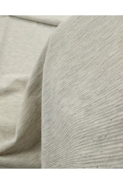 Kumaş Parça Γκρι Χρώμα Ανάγλυφο Ασημί Πλεκτό - 150cm x 120cm