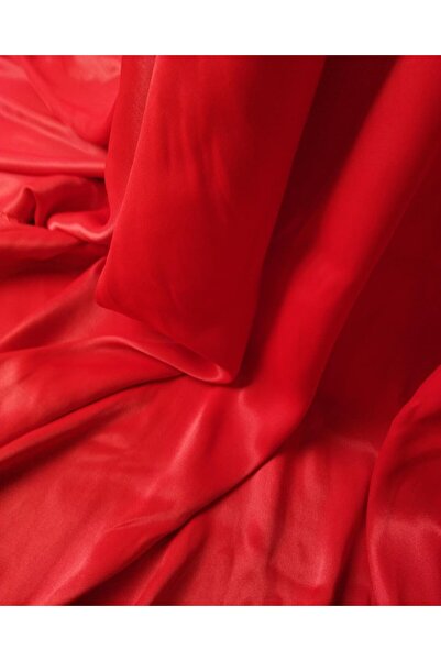 Kumaş Parça Червоний атласний віскоз Ширина: 130