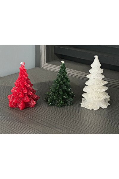 Mia Candela 2 Li Yılbaşı Çam Ağacı Mum Simli ( Noel Yeniyıl Christmas Konsept)