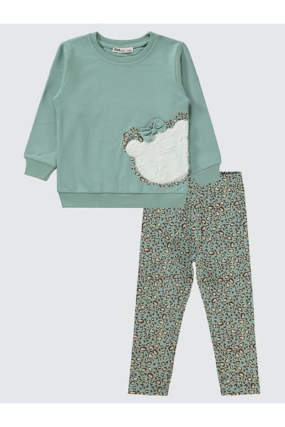 Civil Girls Cagla Green Girl's Set 2-5 Years