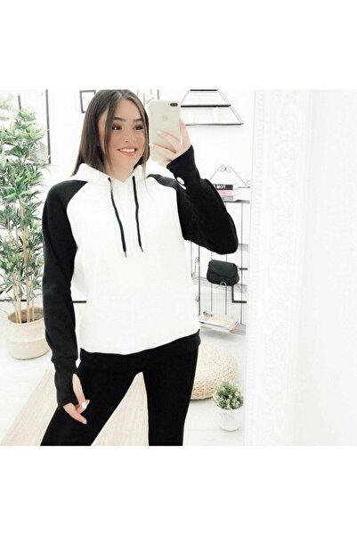 JANES Γυναικείο φλις φούτερ με κουκούλα Panda με τρεις κλωστές 65 εκ