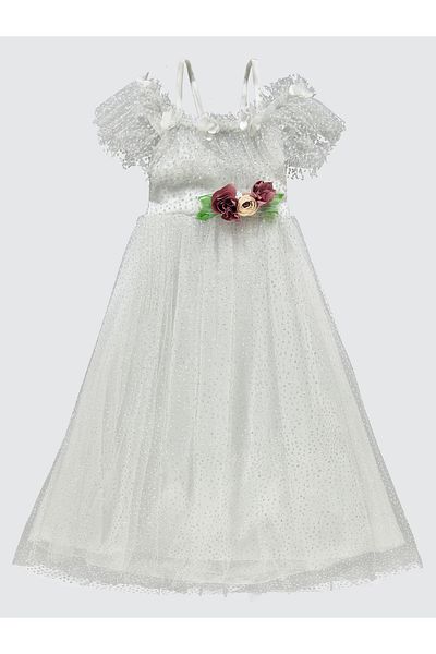 Civil Girls Cream Colored Girl's Evening Dress - 2-5 Years