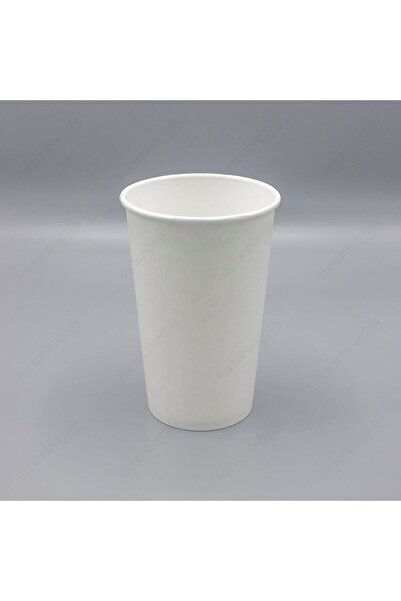 14Süs 14 Oz Beyaz Karton Bardak 100 Lü Kapaklı